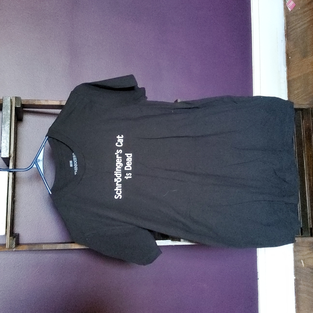 Goofy ThinkGeek tee shirt- Schrodinger' cat